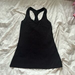 Barely worn, LULULEMON, size 4, black tank top